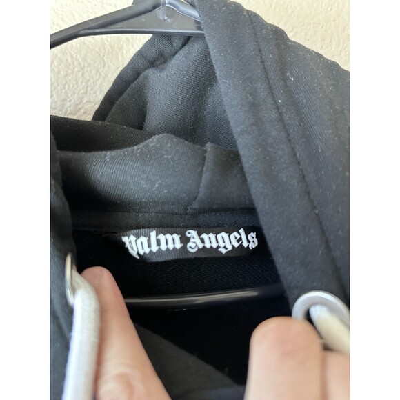 Palm Angels Oversize Black Hoodie with Broken Palm Tree Size Large Gently Used - Picture 7 of 9
